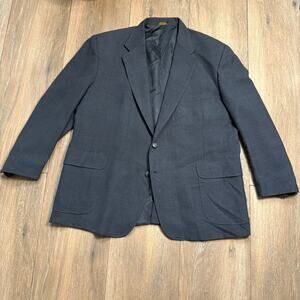 Stafford 48R Gray Woven Mens Blazer Sport Coat Suit Jacket